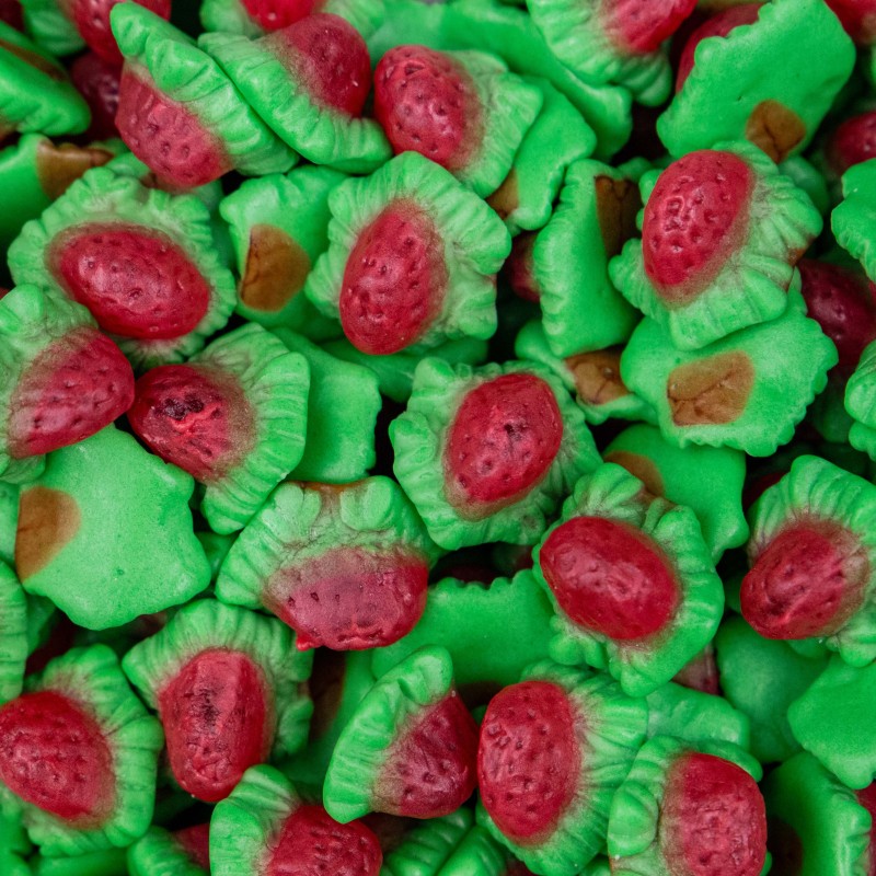 Fresas rellenas Vidal de goma con relleno de gelatina de fresa