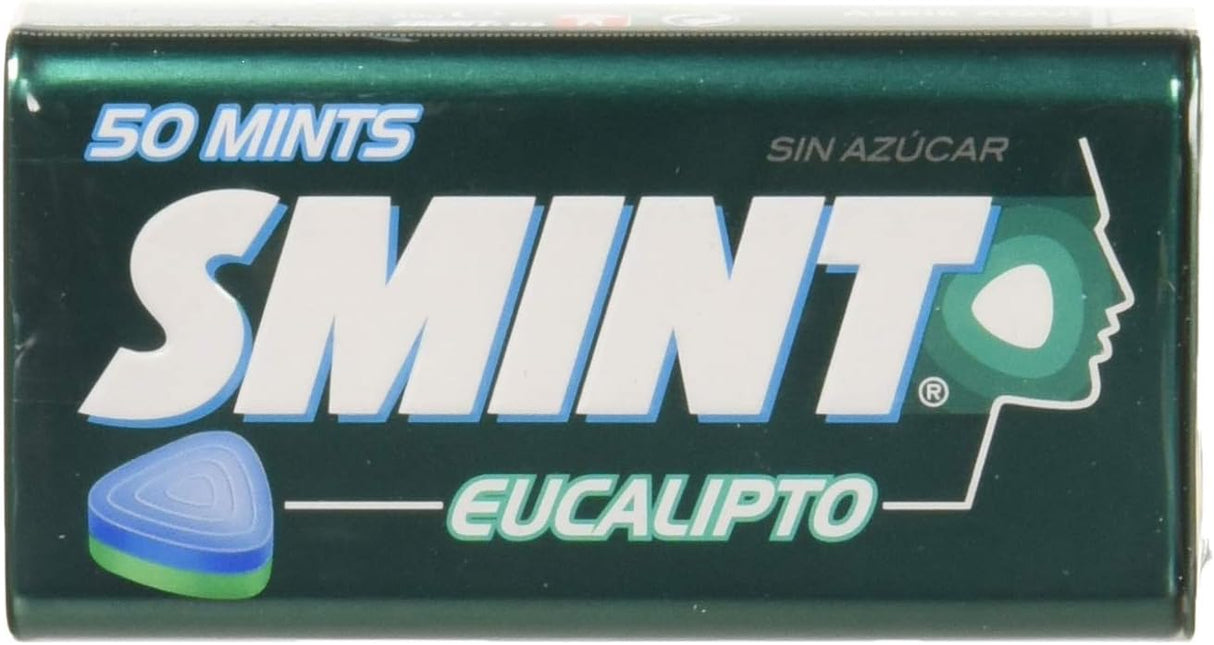 Smint Tin Fresa, Caramelo Comprimido Sin Azúcar - 12 unidades de 35 gr. (Total 420 gr.)