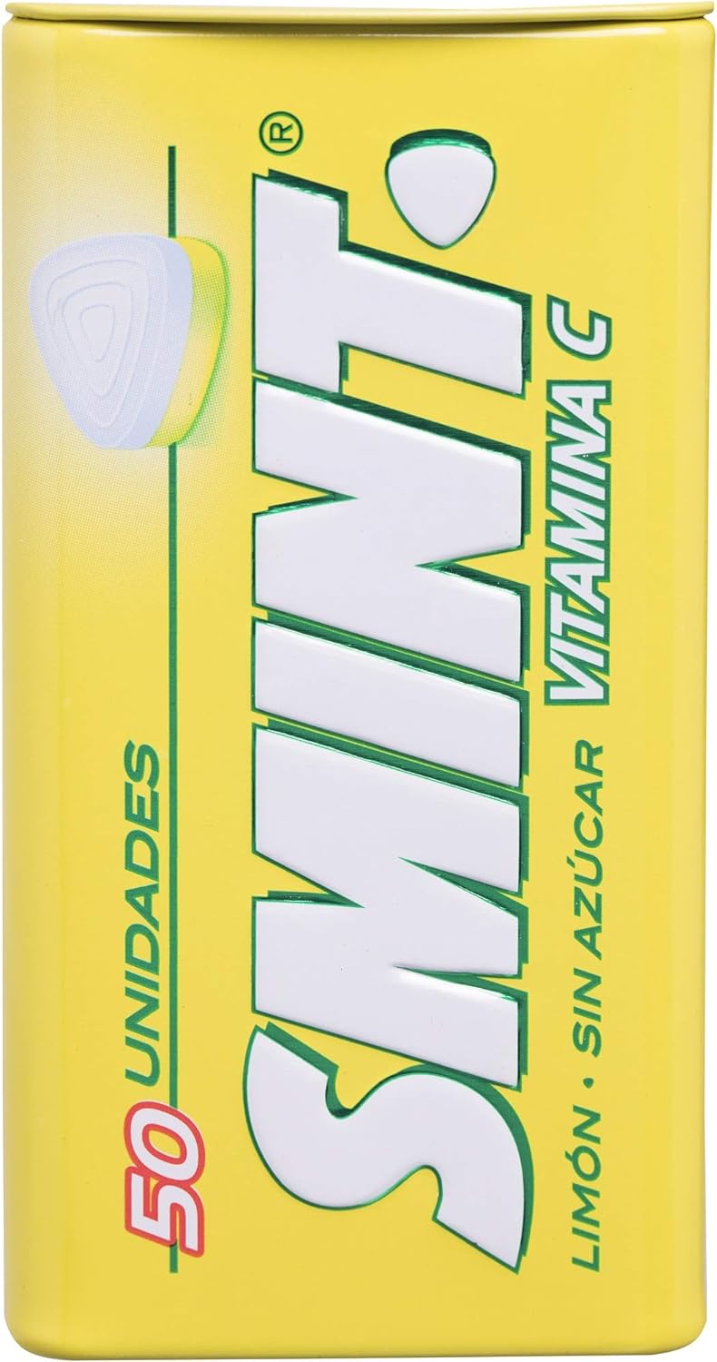 Smint Tin Fresa, Caramelo Comprimido Sin Azúcar - 12 unidades de 35 gr. (Total 420 gr.)