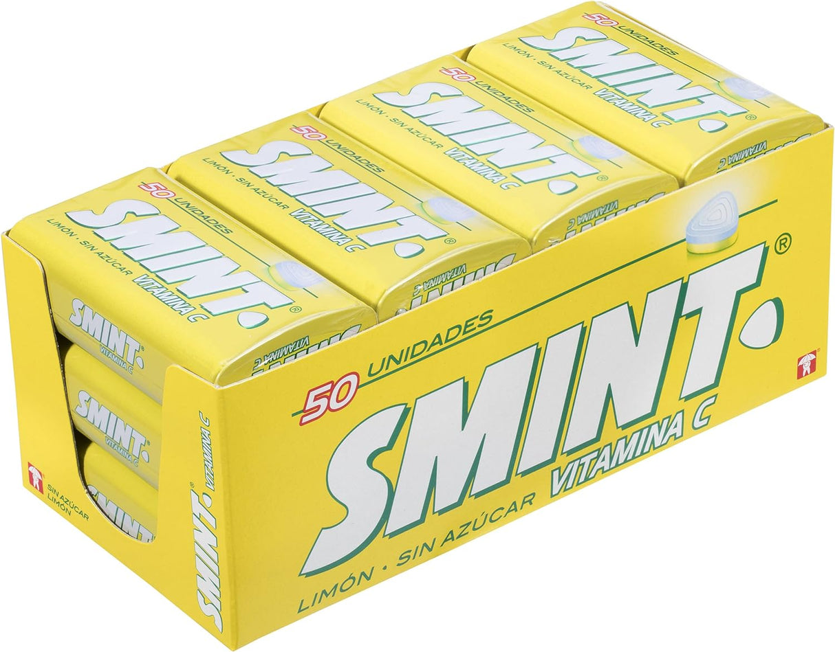 Caja smint lata limón amarilla