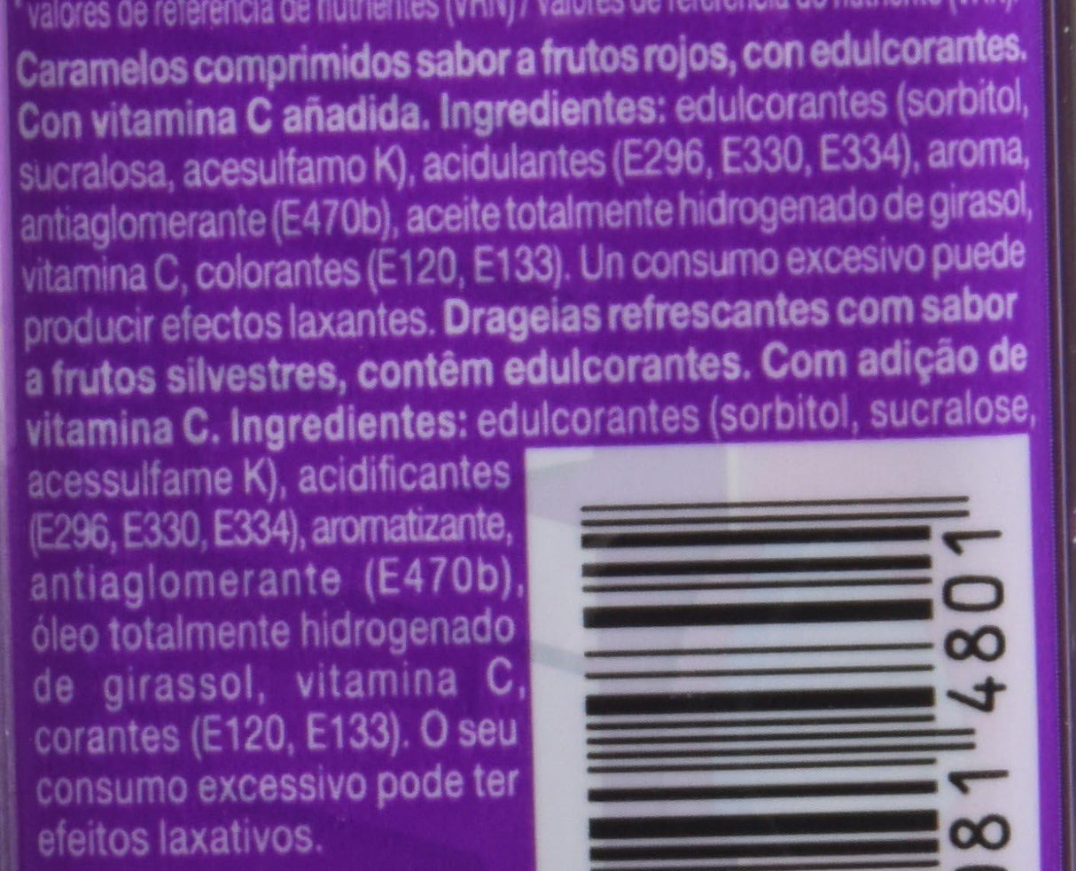 Smint Tin Fresa, Caramelo Comprimido Sin Azúcar - 12 unidades de 35 gr. (Total 420 gr.)