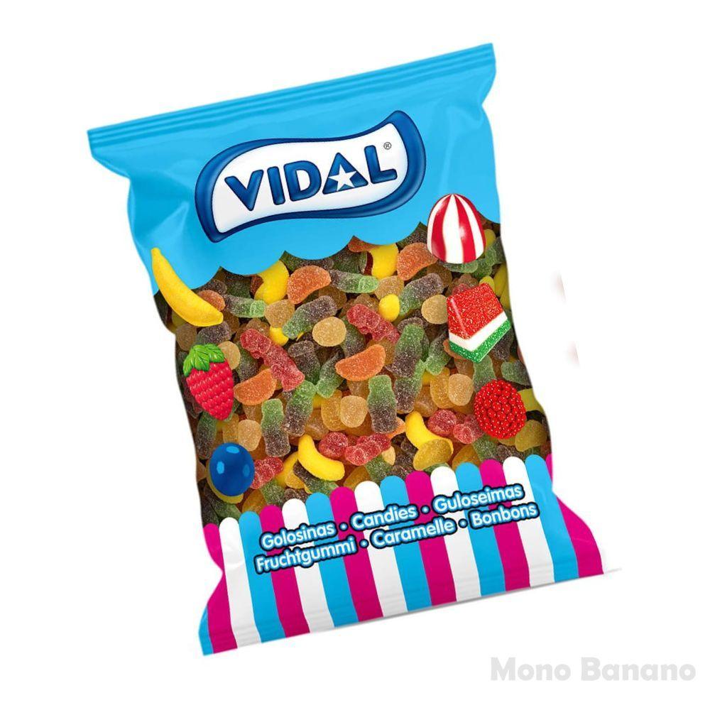 Bolsa de 1 kg del Cocktail Mix de gominolas Vidal, surtido de chuches sin gluten