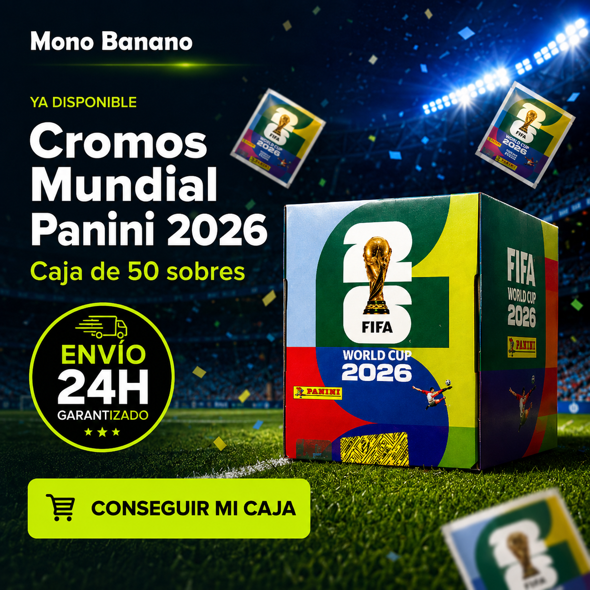 Caja 50 Sobres Mundial