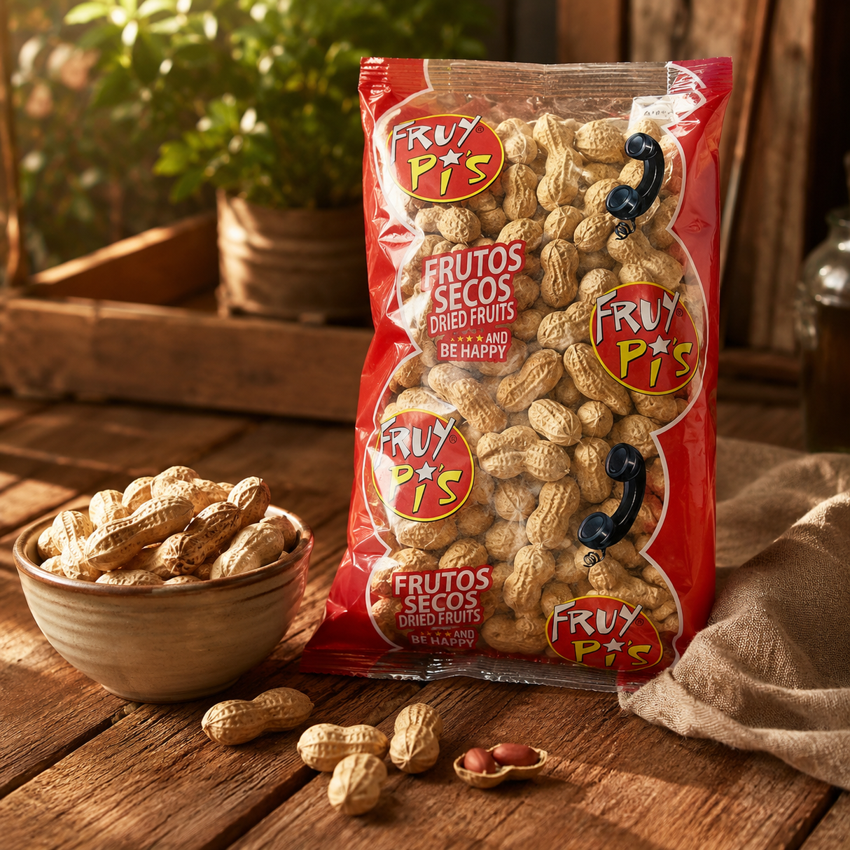 Cacahuete con cáscara y sal bolsa