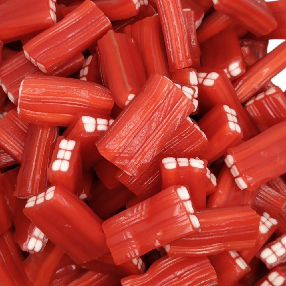 Ladrillos Rellenos Fresa Brillo bolsa 1,6 Kg | 250 uds