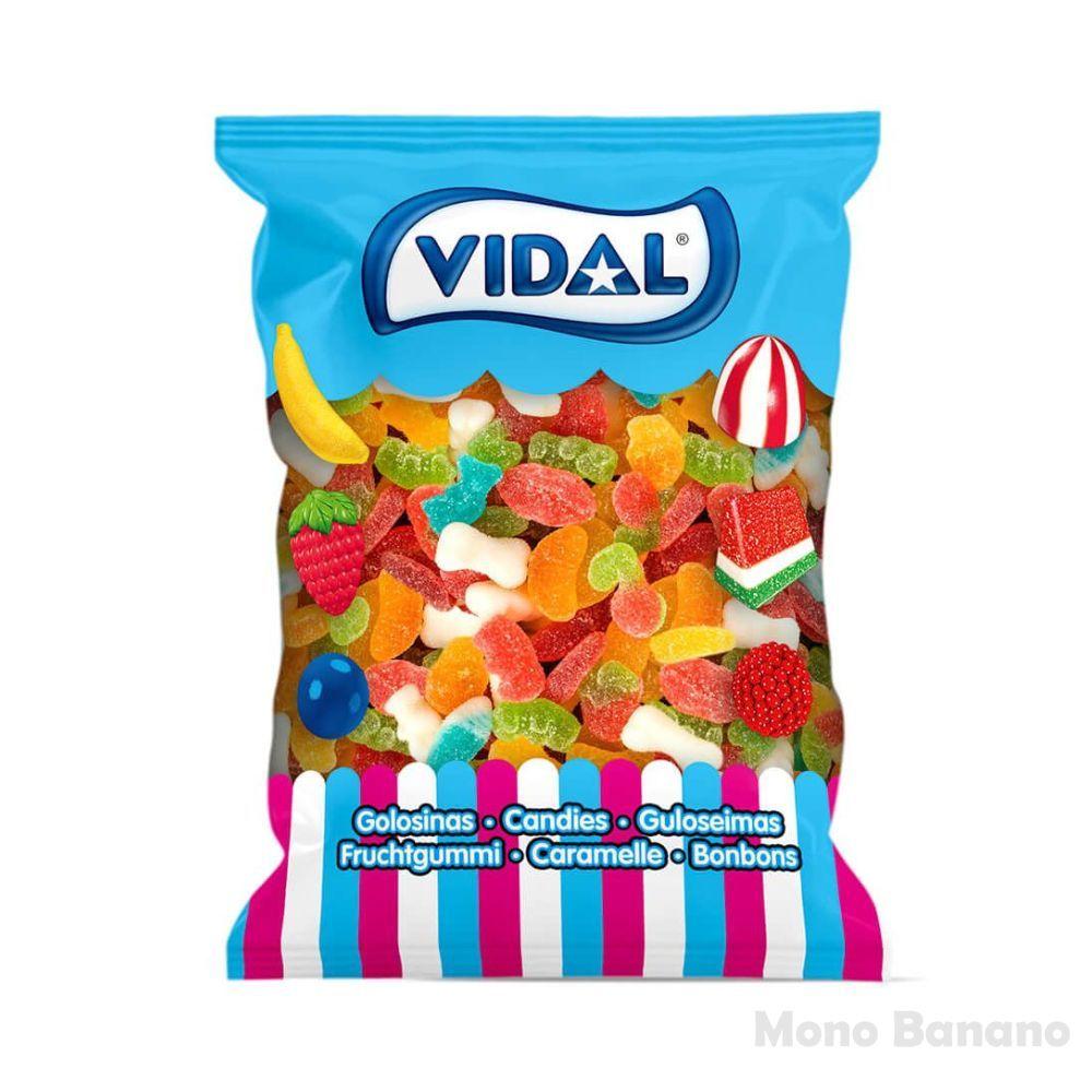 Bolsa de Multisurtido de golosinas Vidal 1 kg con gominolas mini de azúcar