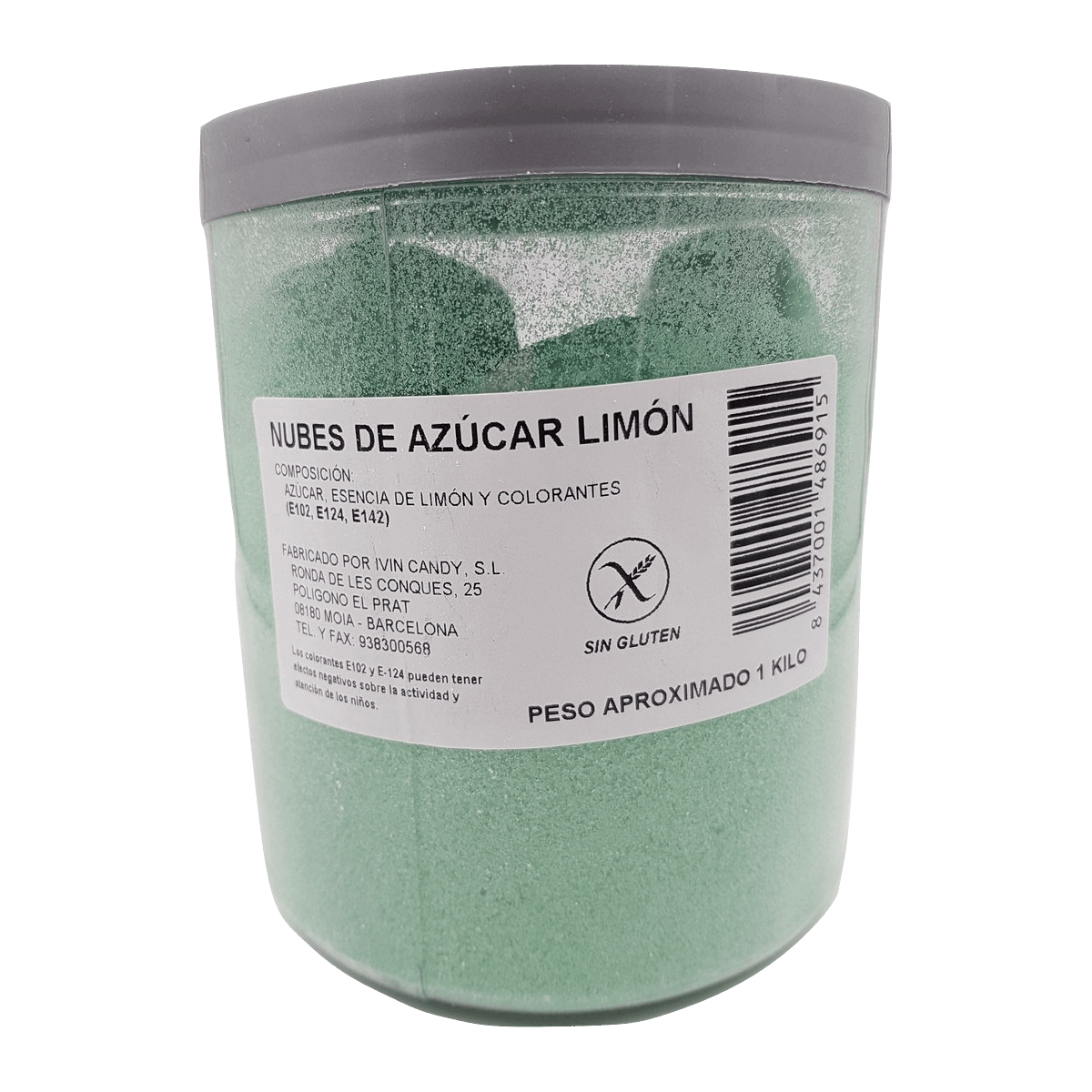 Azúcar para algodón sabor limón en bote de 1 kg de Mono Banano