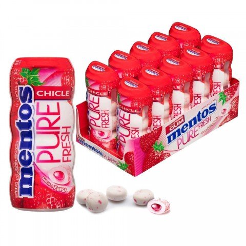 Chicles Mentos FRESA 10u. - Mono Banano