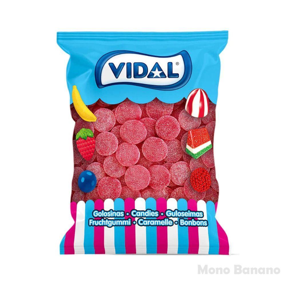 Monedas pica pica de fresa Vidal, gominolas con forma de moneda y cobertura ácida