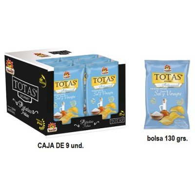 Tosfrit patatas fritas sabor sal y vinagre caja 9x130 g - Mono Banano