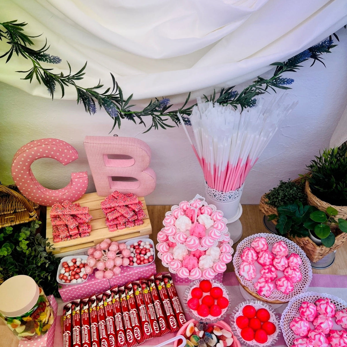 Mesa De Postre Gourmet Mesa Dulce Rosa Chuches Y Golosinas Para