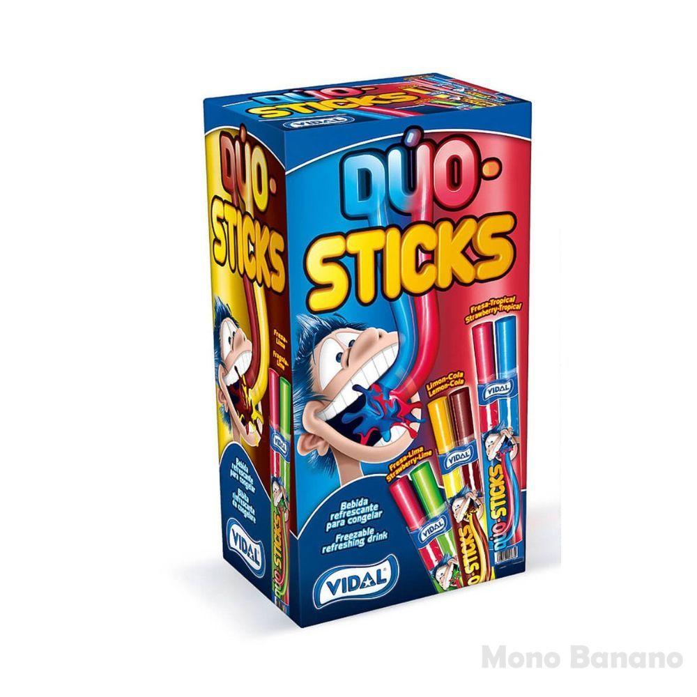 polos de hielo con golosina helada con intenso sabor a fresa-lima, limón-cola y fresa-tropical.