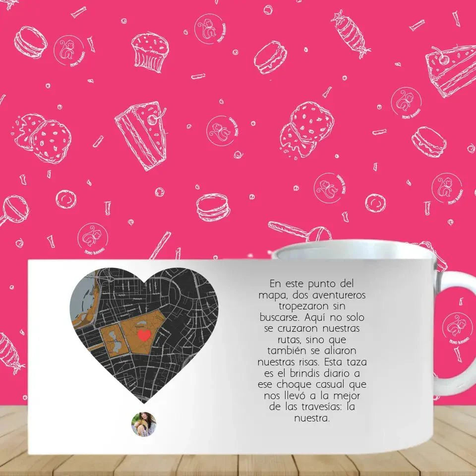 Taza con Mapa - Mono Banano