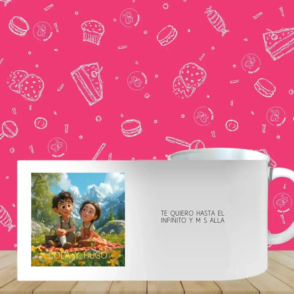Tazas Mágicas Personalizadas - Tu Taza Estilo Pixart - Mono Banano