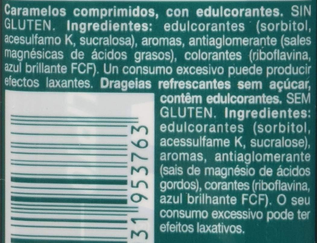 Smint Tin Fresa, Caramelo Comprimido Sin Azúcar - 12 unidades de 35 gr. (Total 420 gr.)
