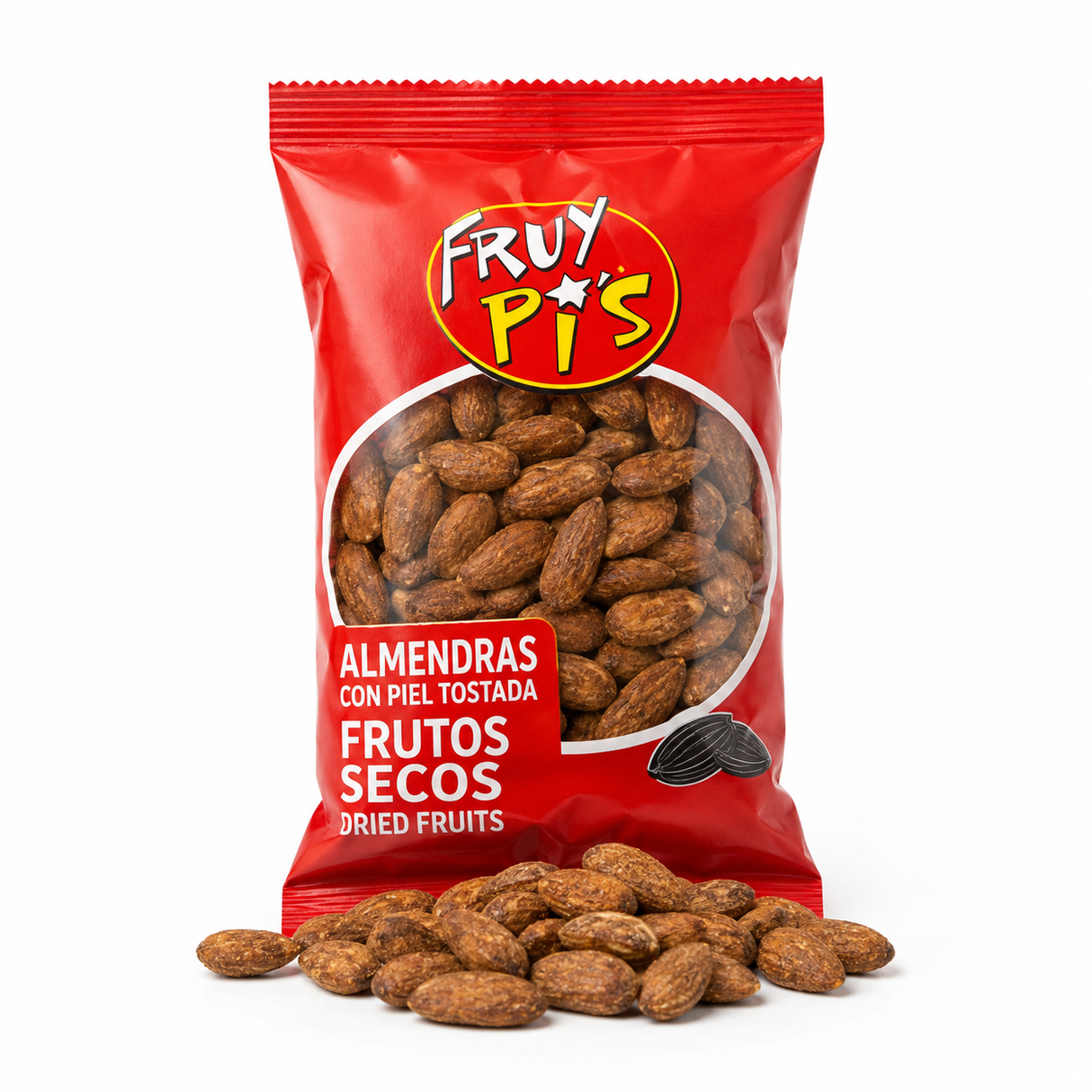 Almendras tostadas con piel 