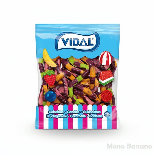 Anaconda Jelly de Vidal, gominola con forma de serpiente brillante