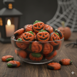 Calabazas de golosina en cuenco