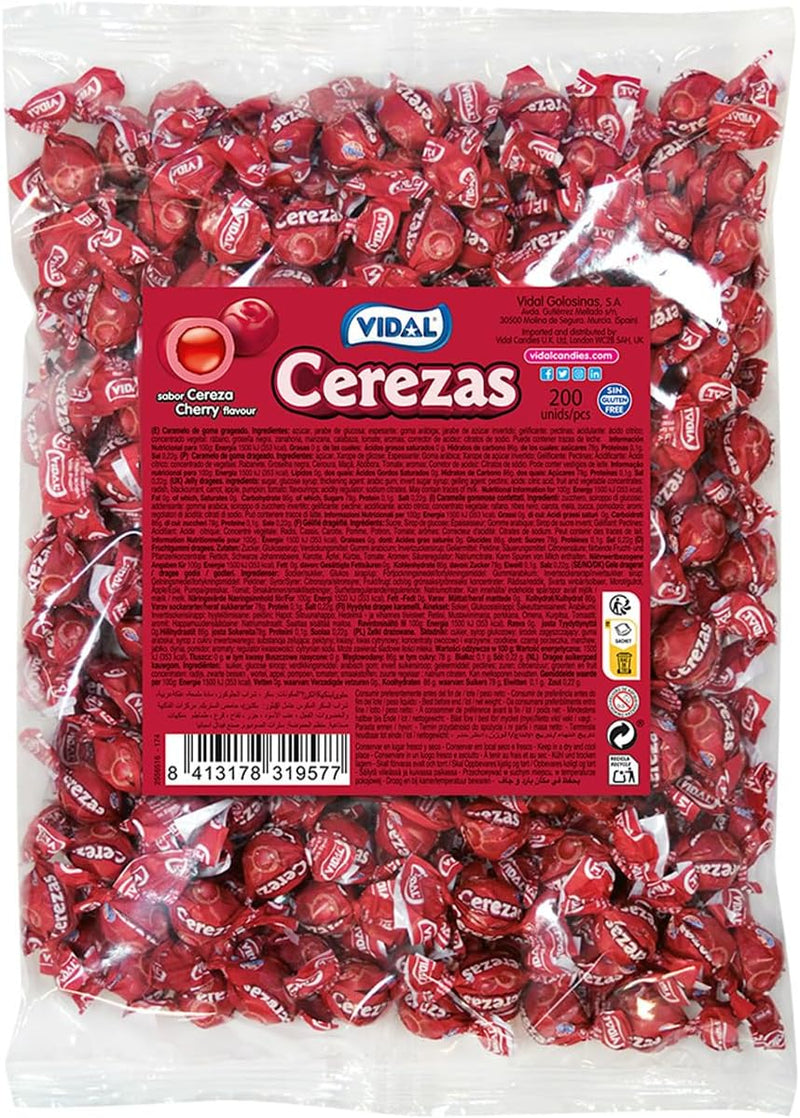 Caramelos Cherries de cereza de Vidal, bolsa de 800 g