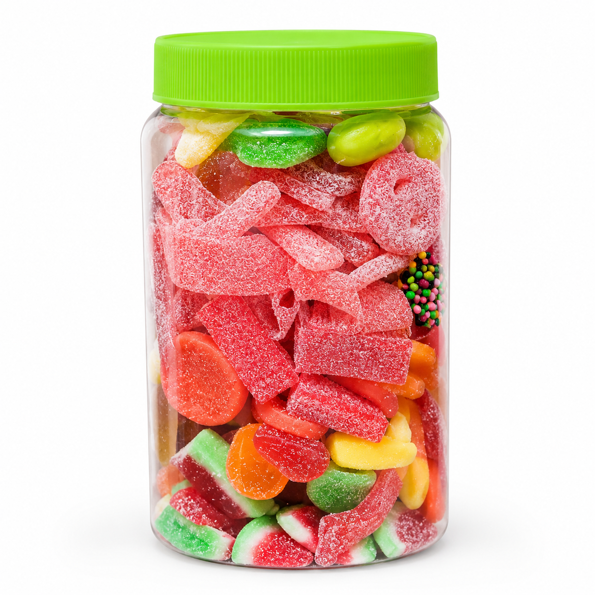 Tarro de chuches surtidas Mono Banano lleno de gominolas para regalo
