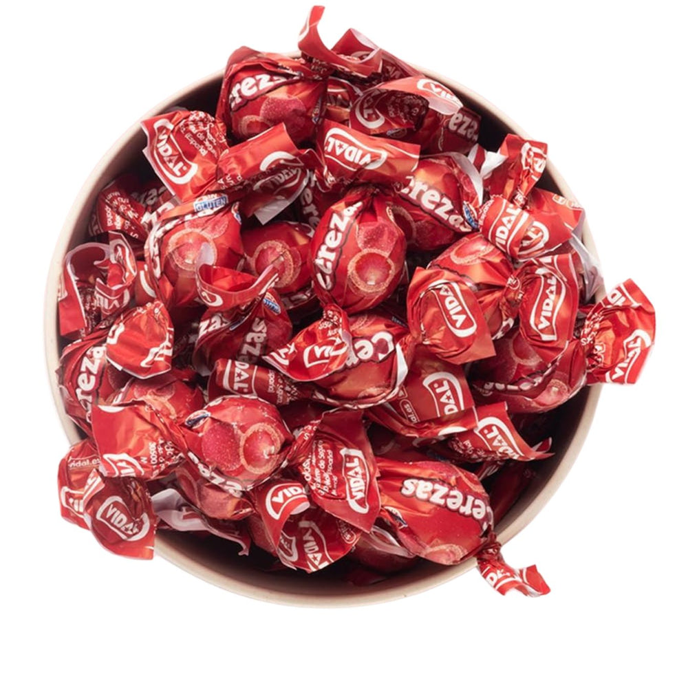 Bolsa de Caramelos Cherries de cereza Vidal 800 g con 200 unidades