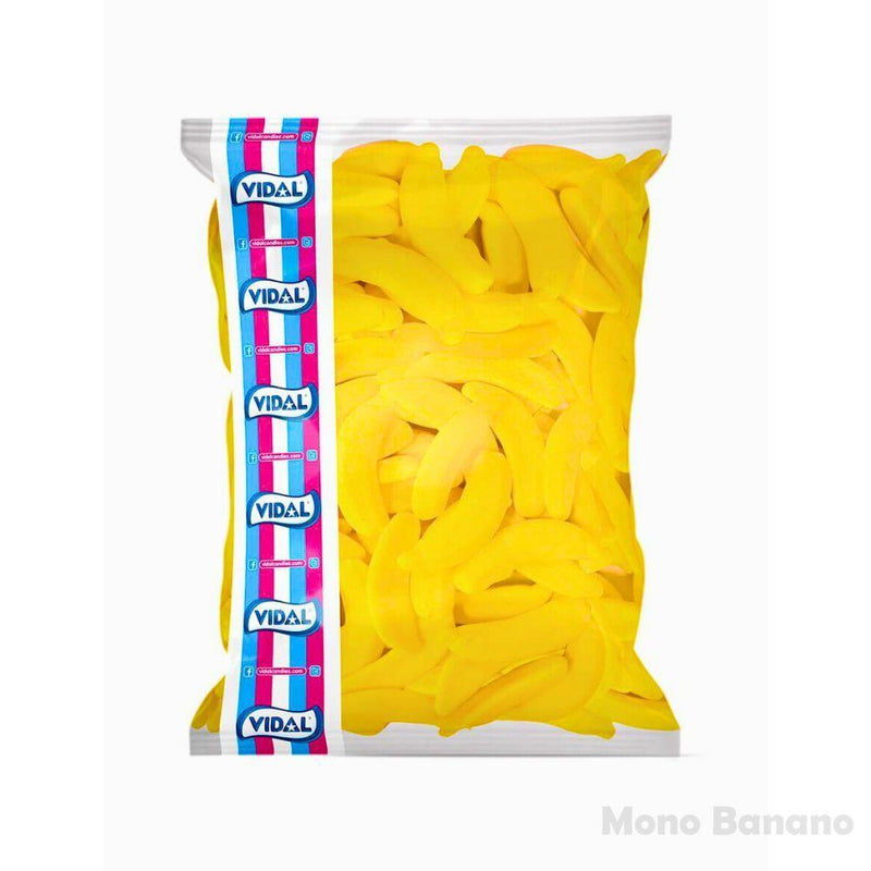 Bananas de gominola foam de Vidal, golosinas de plátano con textura espuma