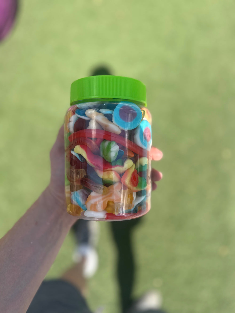 Tarro resellable de chuches brillo formato mediano y Gigante XXL