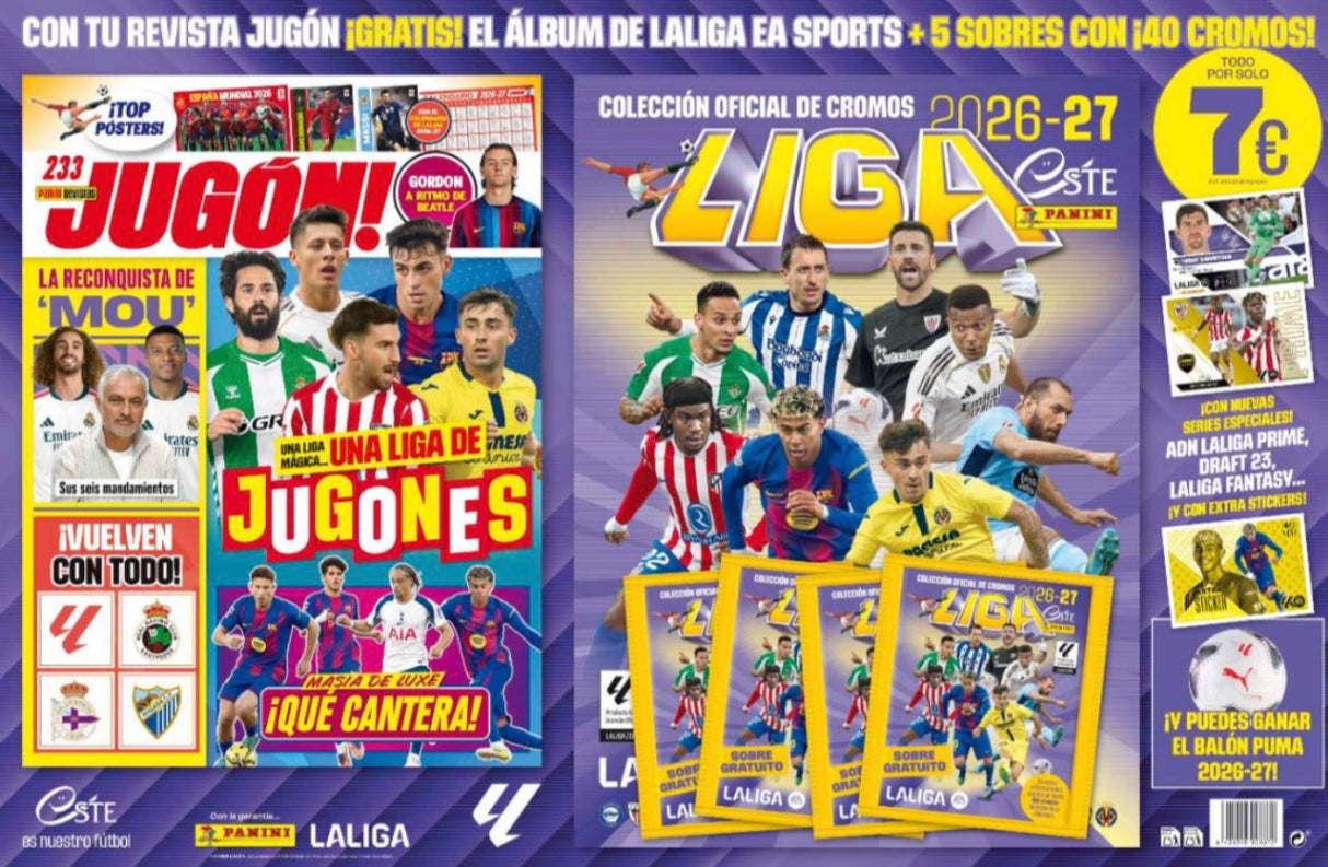 Liga Este 2026/27 Panini – Álbum + Revista Jugón