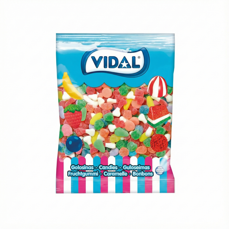 Mini Mix de Vidal bolsa 1 kg con gominolas mini azucaradas de colores