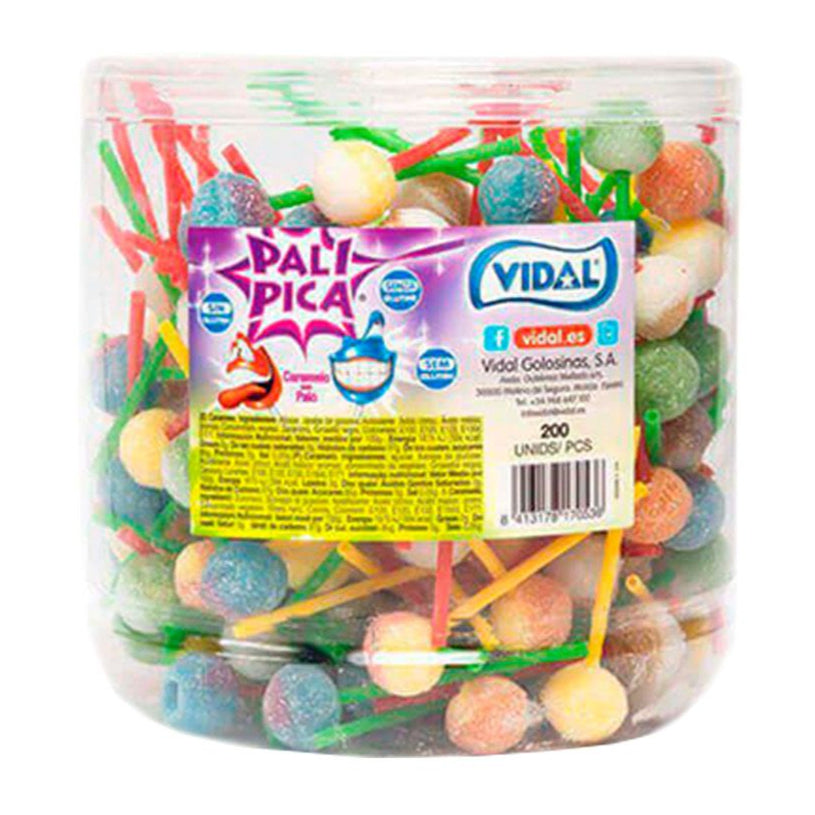 Palipica Sandía 1,4 Kg - Chupetes Ácidos con Sabor a Sandía