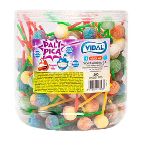 Palipica Sandía 1,4 Kg - Chupetes Ácidos con Sabor a Sandía