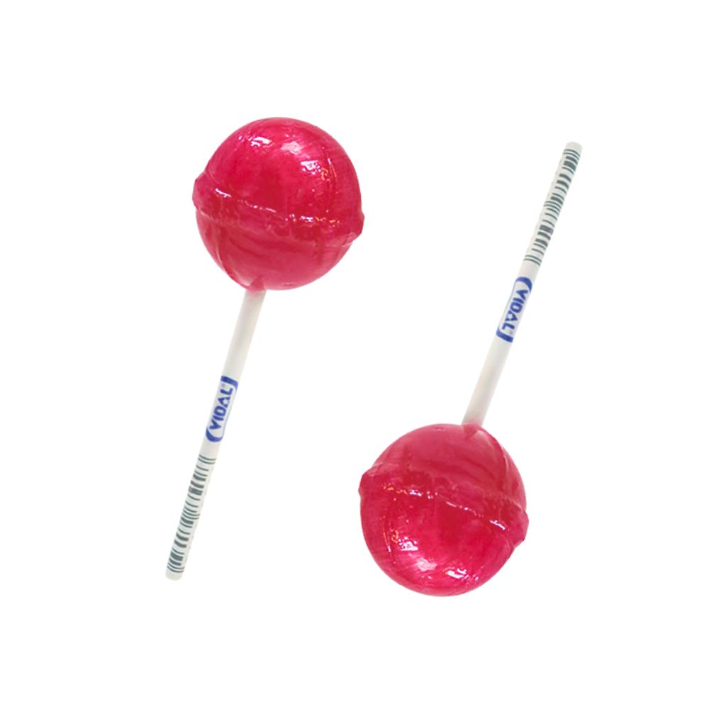 Caramelos con palo de cereza Vidal Pompito envueltos individualmente