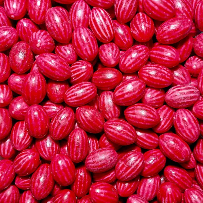 Chicles Melones rojos de Vidal sabor fresa con interior ácido, bolsa de unas 250 unidades