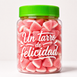 Tarro de Besitos de fresa, golosinas de fresa y nata con cobertura de azúcar - Mono Banano