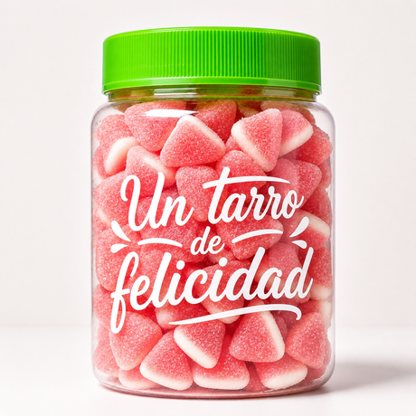 Tarro de Besitos de fresa, golosinas de fresa y nata con cobertura de azúcar - Mono Banano
