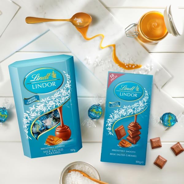 BOMBONES LINDOR SALTED CARAMEL CORNET 200 GR - Mono Banano