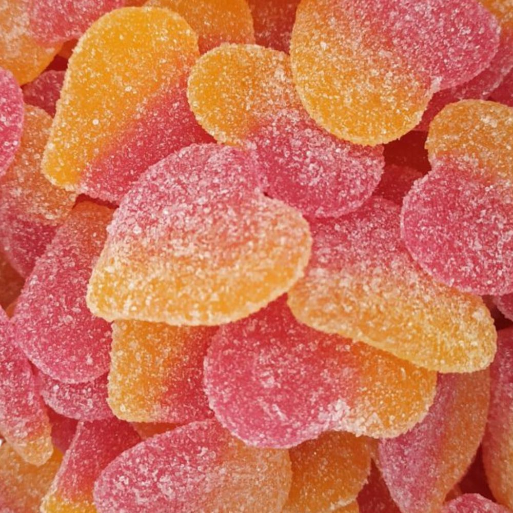 Corazones de melocotón