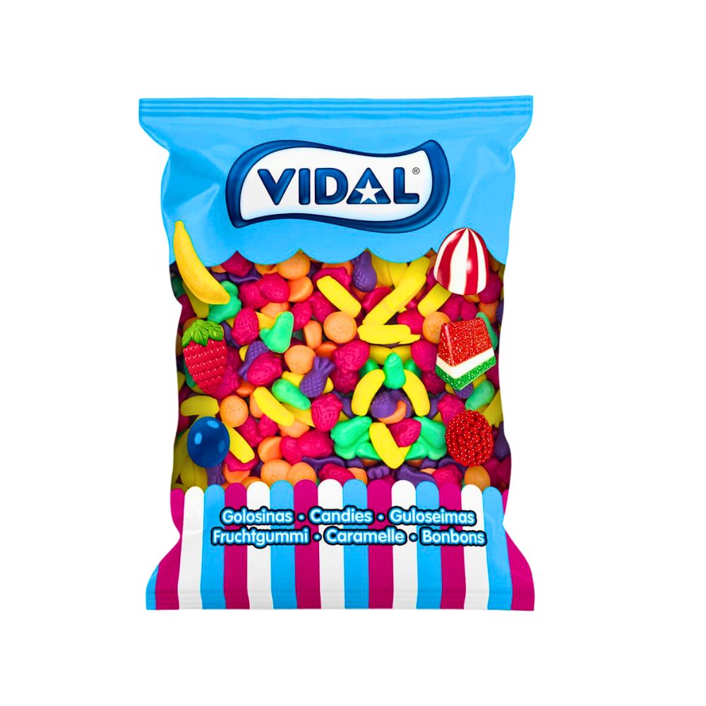 Golosinas Frutitas Jelly Vidal mix de frutas mini sin gluten