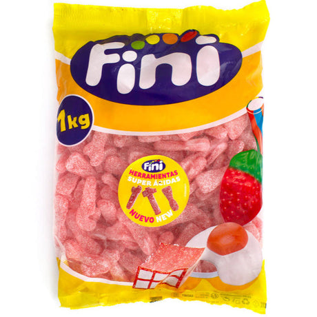 Bolsa de 1 kg de herramientas ácidas Fini con gominolas de fresa en forma de llaves y martillos
