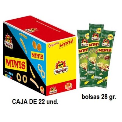 Minis Aro Ketchup Tosfrit caja 22x28 g - aperitivos de patata sabor ketchup | Mono Banano