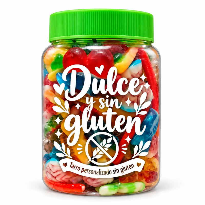 Tarro de chuches personalizado sin gluten