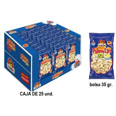 Palomitas sabor mantequilla Tosfrit caja 25x35 g - snack de maiz horneado crujiente | Mono Banano