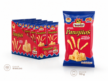 Panojitos Tosfrit Sabor Queso · Palitos de Maíz Sin Gluten