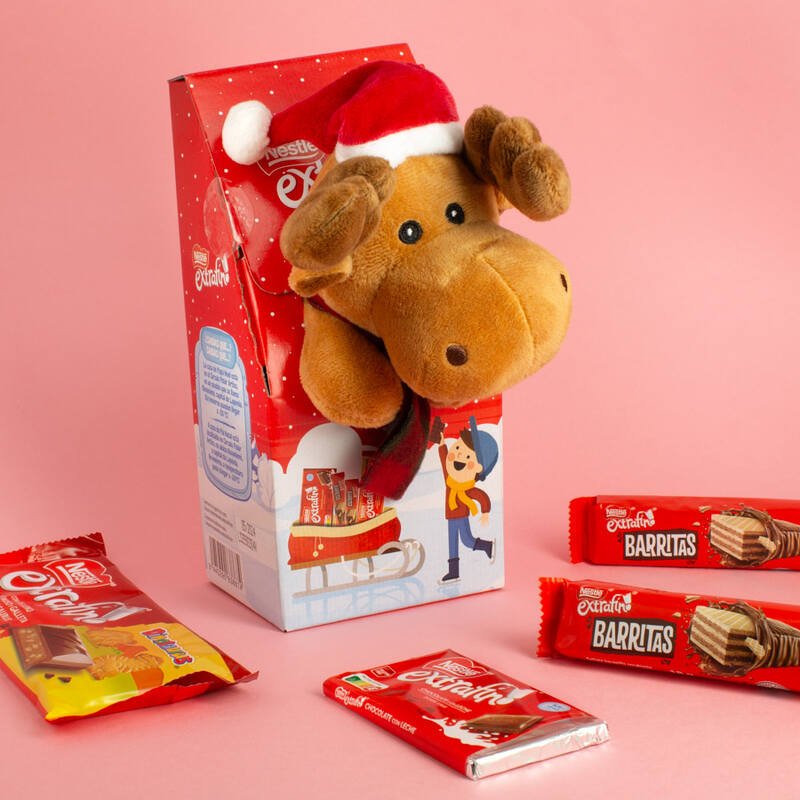 Peluche con Chocolate Navidad - Mono Banano