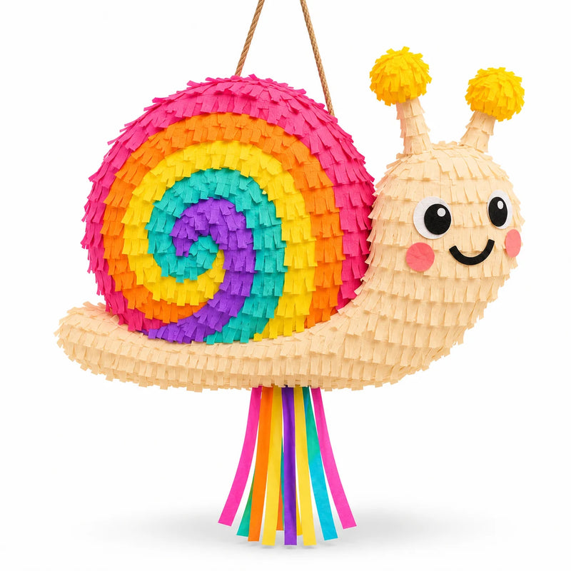 Piñata artesanal Caracol arcoíris