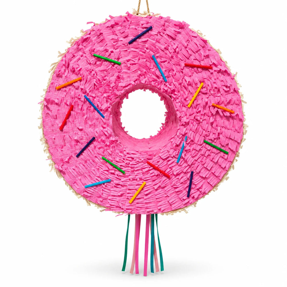 Piñata artesanal Donut rosa