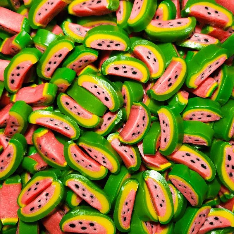 Tajadas de sandía de regaliz Vidal en bolsa de 1,5 kg, golosinas brillantes con forma de porción de sandía