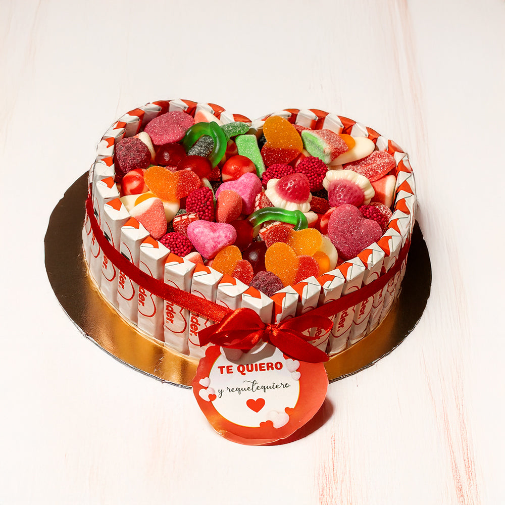 Tarta Corazón Kinder Love Mix