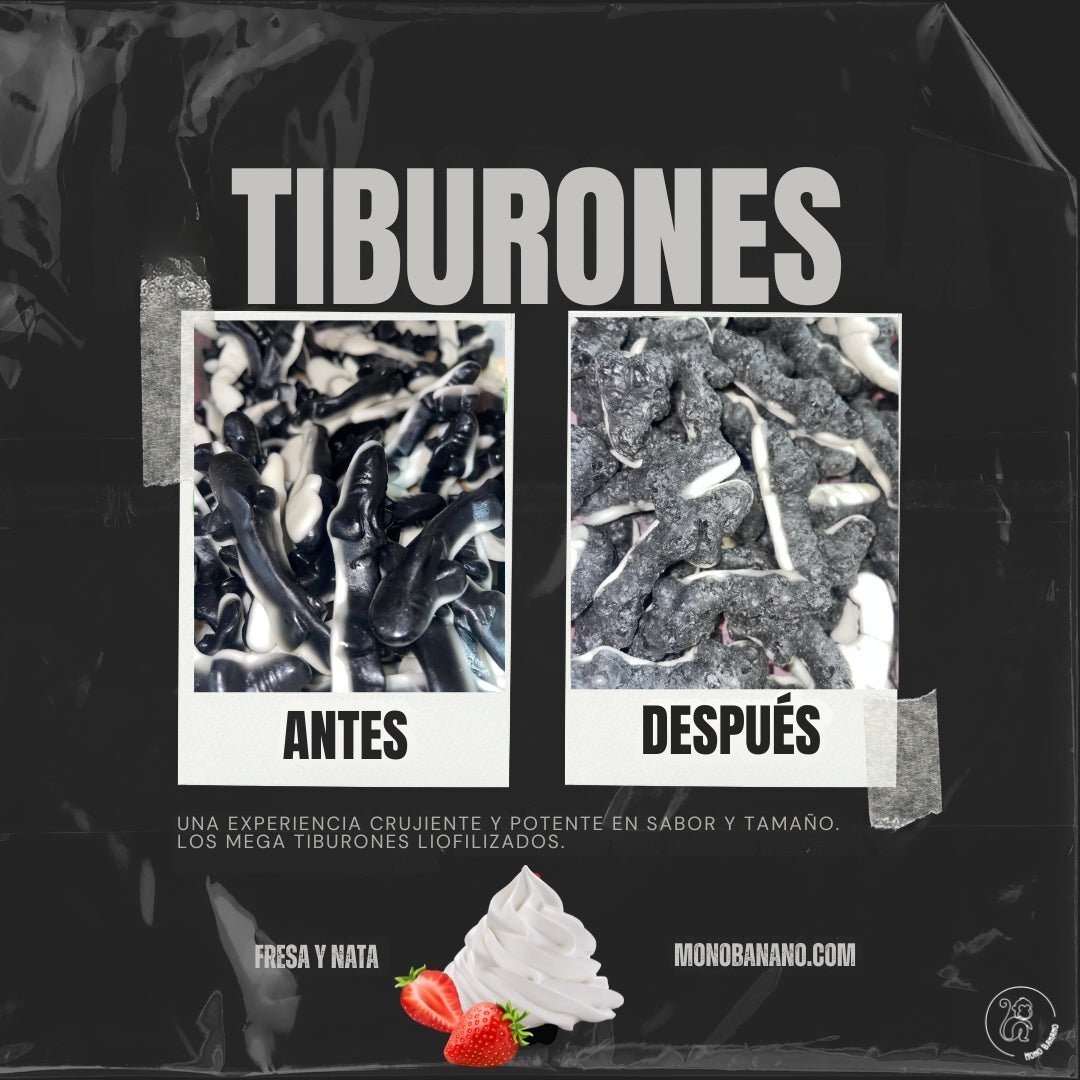 Tiburones liofilizados - Mono Banano