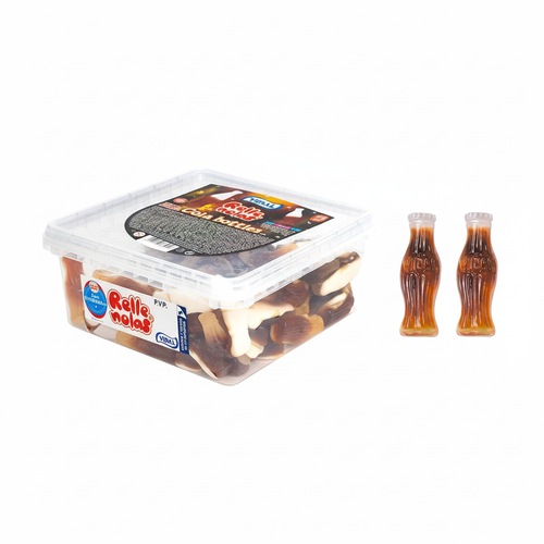 Botellas de cola rellenas Vidal Rellenolas, bandeja de 795 g con unas 75 gominolas
